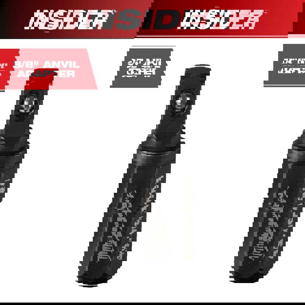 Socket Adapters & Universal Joints; Adapter Type: Adapter ; Male Size: 3/8 ; Male Drive Style: Hex ; Overall Length (Inch): 1/2 ; Finish: Oxide ; Material: Steel